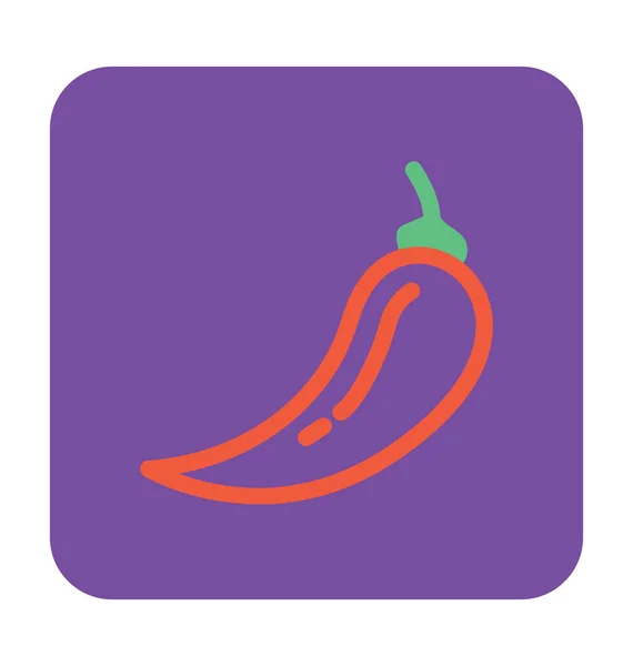 Chili Peper Vector Pictogram — Stockvector