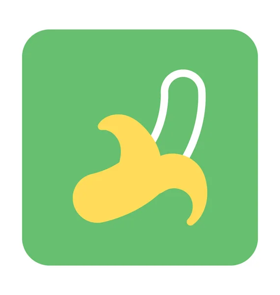 Banane Flache Vektor Symbol — Stockvektor