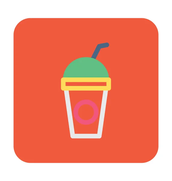 Juice Cup Vector Icon — Stock Vector