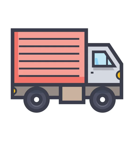 Logistik Lkw Farbige Illustration — Stockvektor