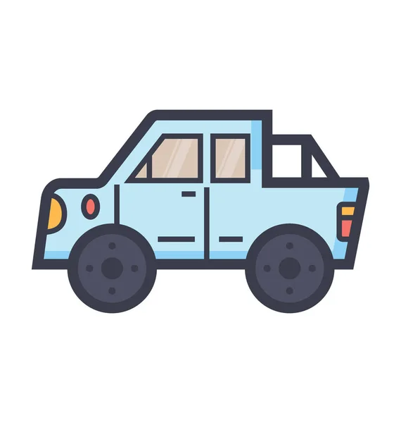 Jeep Flat Colored — стоковый вектор