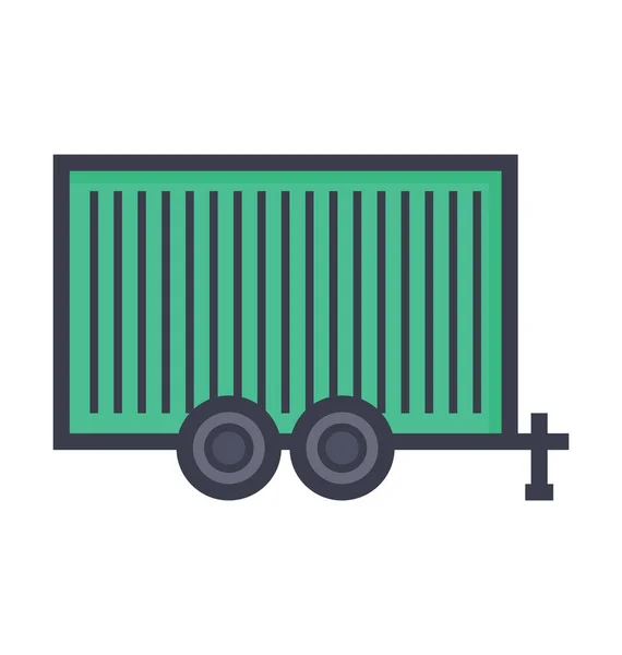 Last Container Färgade Illustration — Stock vektor