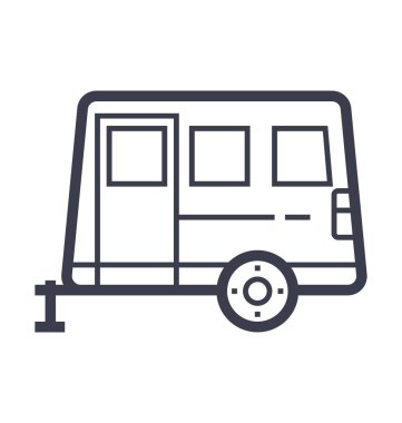 Karavan düzgün çizgi çizim