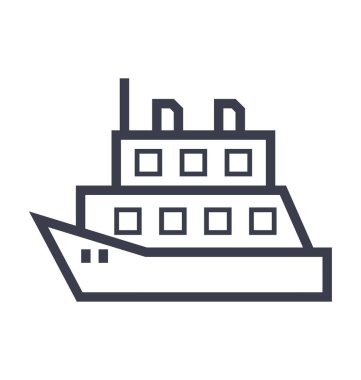 Gemiyi düzgün çizgi çizim