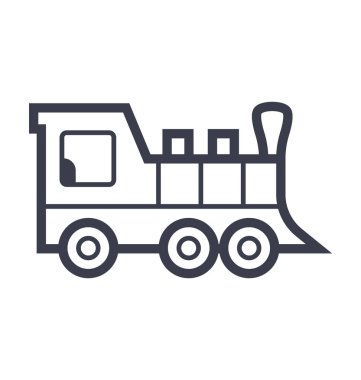 Lokomotif motoru düzgün çizgi çizim