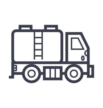 Su tankı düzgün çizgi çizim