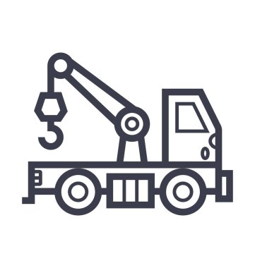 Çekici kamyon düzgün çizgi çizim