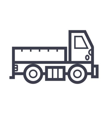 Kargo kamyonu düzgün çizgi çizim