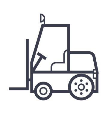 Forklift kamyon illüstrasyon renkli
