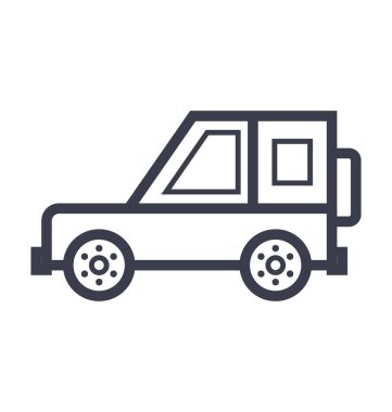 Araba düzgün çizgi çizim