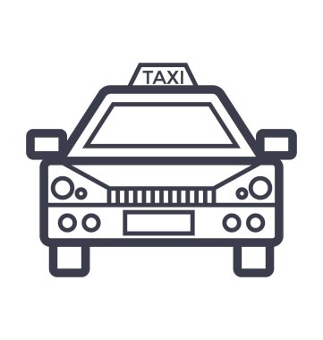 Taksi düzgün çizgi çizim
