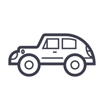 Hatchback düz çizgi çizim