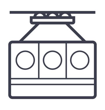 İp yolu düz hat illüstrasyon