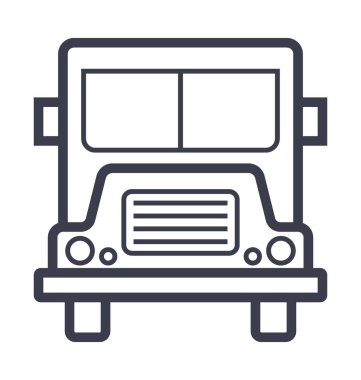 Lojistik kamyonu düzgün çizgi çizim