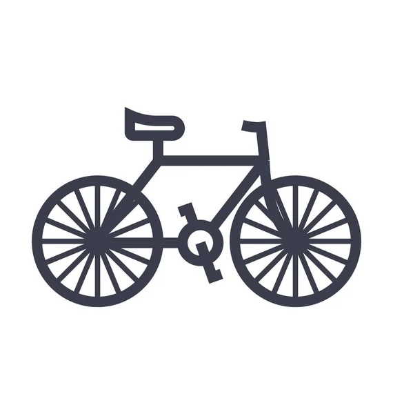 Fahrrad Glatte Linie Illustration — Stockvektor