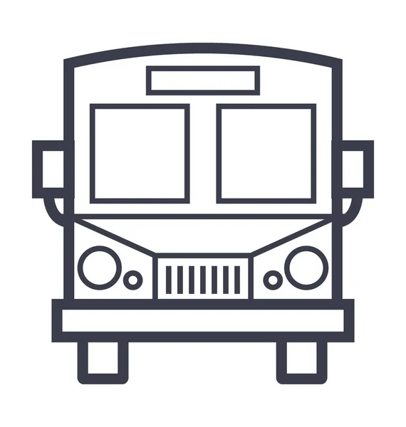 Tour Bus Smooth Line Ilustración — Vector de stock