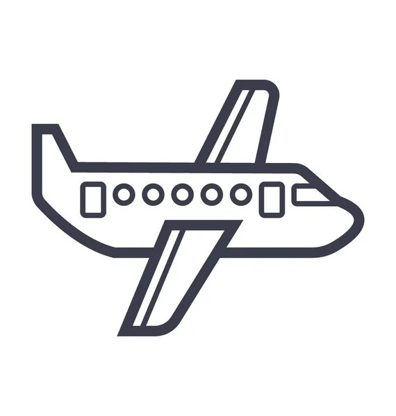 Flygplan Utjämnad Linje Illustration — Stock vektor