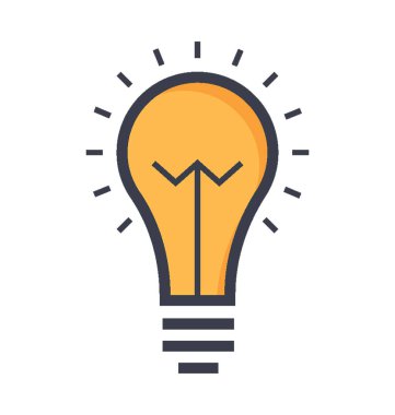 Ampul Düz Vektör Simgesi