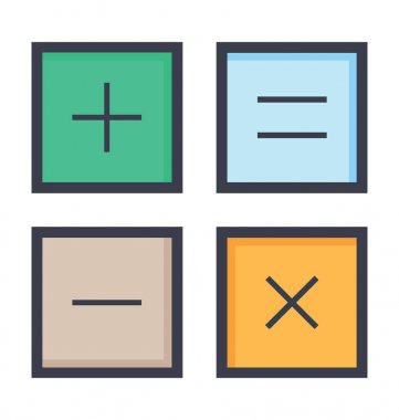 hesap makinesi düz vektör simgesi