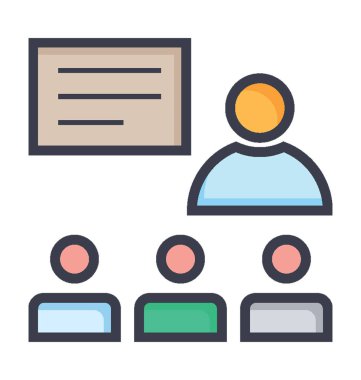 Sınıf düz vektör simgesi