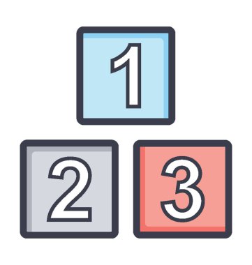 Eğitim blokları renkli vektör çizim