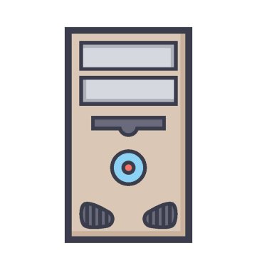 Masaüstü Pc vektör simgesi