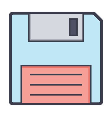 Disket düz vektör simgesi