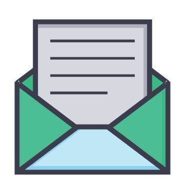 Gelen kutusu düz vektör simgesi