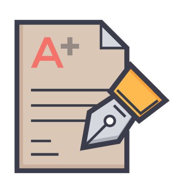 Yazılı düz vektör simgesi