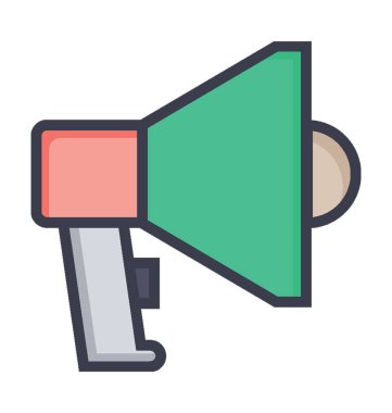 Hoparlör düz vektör simgesi