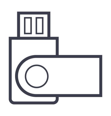 usb satır vektör simgesi