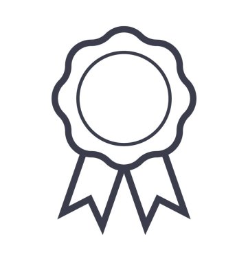 Şerit rozet vektör simgesi