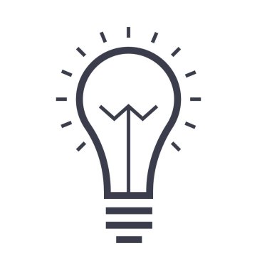 Ampul satırı vektör simgesi