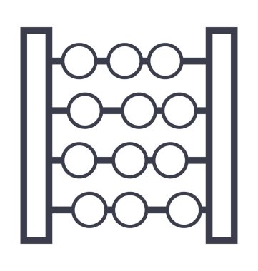 Abaküs çizgi vektör simgesi