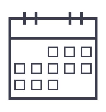 takvim çizgisi vektör simgesi