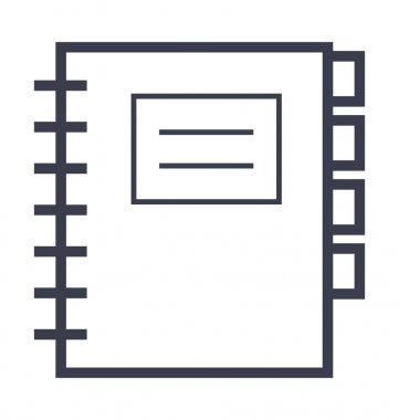 Günlük satırı vektör simgesi