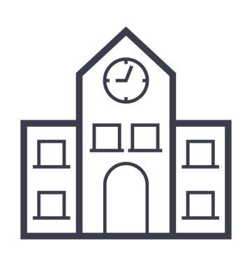 okul oluşturma vektör simgesi