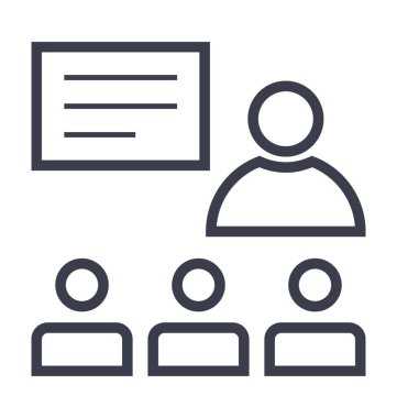 Sınıf çizgi vektör simgesi