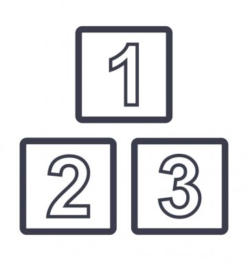 Eğitim blokları satırı vektör simgesi