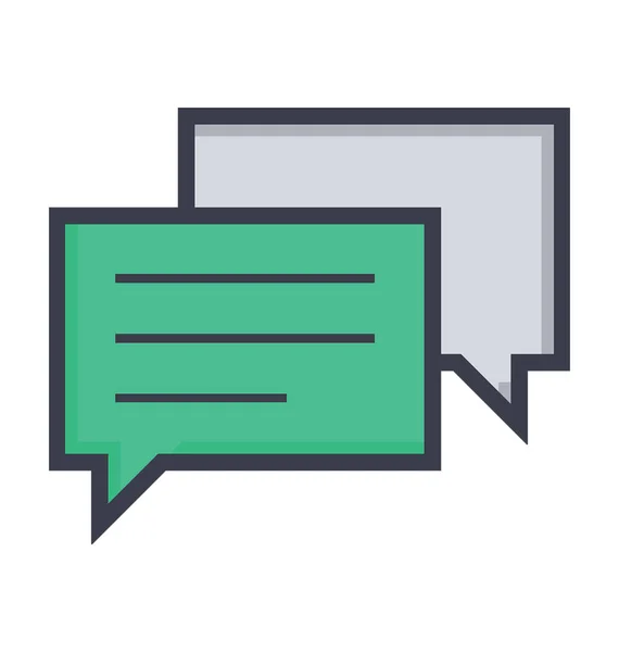 Chatting Flat Vector Icon — Stock Vector