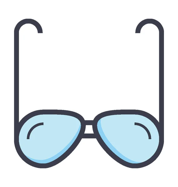 Gafas Graduadas Vector Plano Icono — Vector de stock