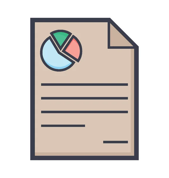 Gráfico Informe Vector Icono — Vector de stock