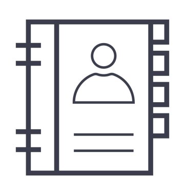  Adres defteri vektör simgesi