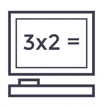 Matematik satırı vektör simgesi