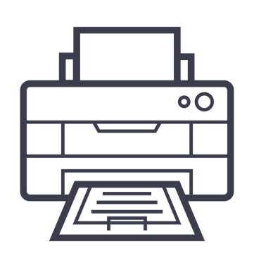 yazıcı satırı vektör simgesi