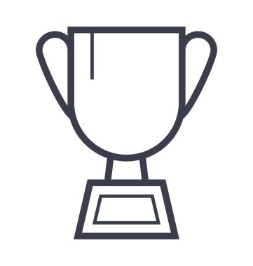 Kupa çizgi vektör simgesi