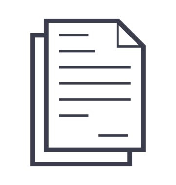 Metin sayfası vektör simgesi