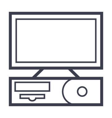 Bilgisayar çizgi vektör simgesi