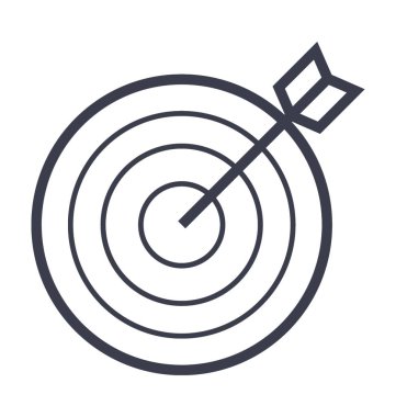 Okçuluk satırı vektör simgesi