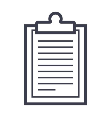 Pano listesi vektör simgesi